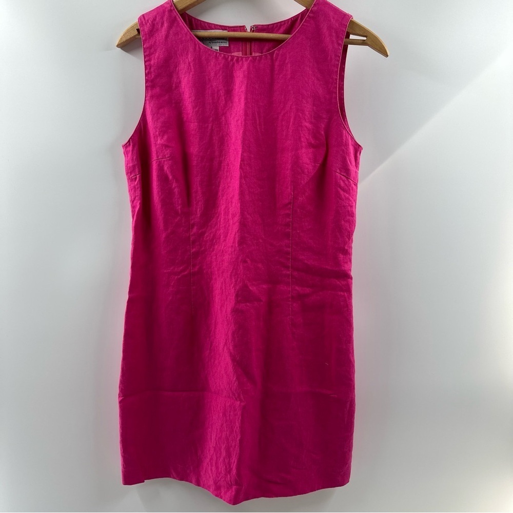 Made Expressly for Bloomingdale’s Hot Pink Linen Sheath Dress – Size 8